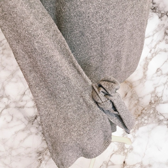 Madewell ‘Tie-Cuff Pullover Sweater’ in “Heather Medium Grey” Size XS - Picture 16 of 16
